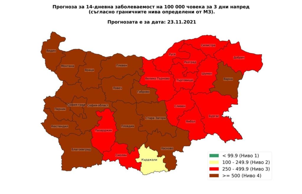 ямбол извън тъмночервената зона карта