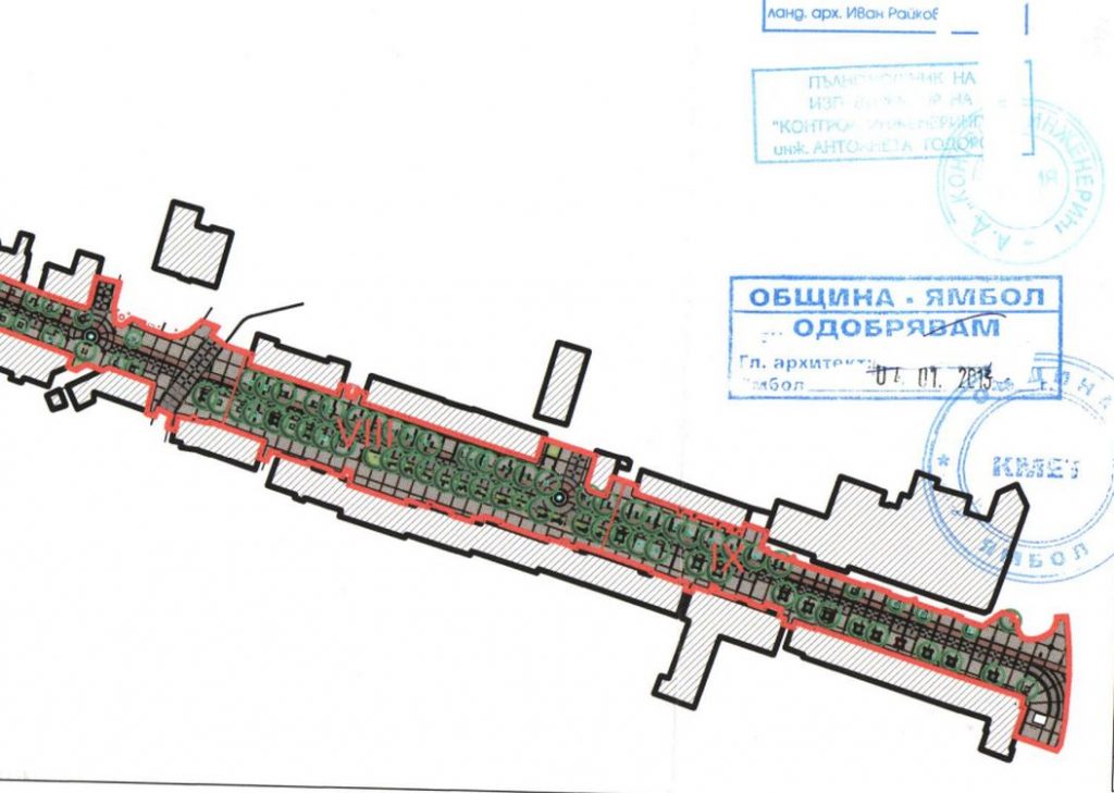 етапи обновяване градска среда Ямбол 2012 схема етапи 8 и 9 1 https://netnews.bg/wp-content/uploads/2023/05/ул-Търговска-Ямбол-1.jpg