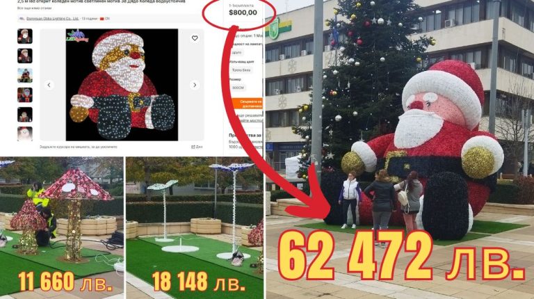 От „Alibaba” до площада в Ямбол: Дядо Коледа поскъпна от 1 452 лв. на 62 472 лв.